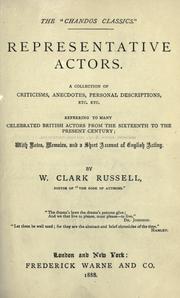 Cover of Representative actors by William Clark Russell