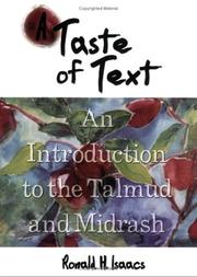 Front cover of A taste of text by Ronald H. Isaacs