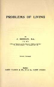 Front cover of Problems of living by J. Brierley