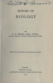 Front cover of History of biology by L. C. Miall