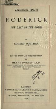Cover of Roderick, the last of the Goths by Robert Southey