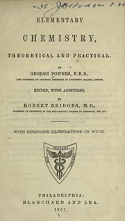 Cover of Fownes' manual of chemistry by George Fownes