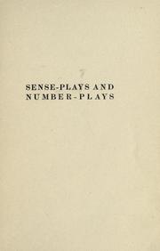 Front cover of Sense-plays and number-plays for the school and nursery by Faith Ashford