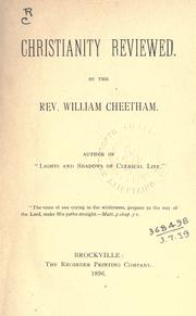 Cover of Christianity reviewed by William Cheetham