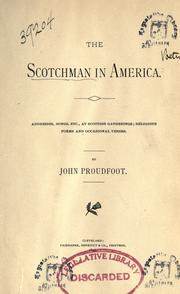 Front cover of The Scotchman in America by John Proudfoot