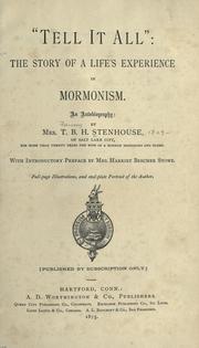 Front cover of Tell it all by Stenhouse, T. B. H. Mrs.