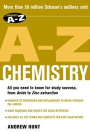 Front cover of Schaum's A-Z chemistry by J. A. Hunt