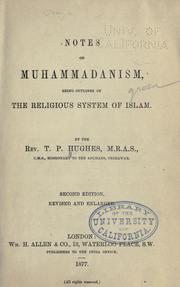 Cover of Notes on Muhammadanism by Thomas Patrick Hughes