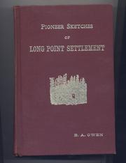 Front cover of Pioneer sketches of Long Point settlement by Egbert Americus Owen