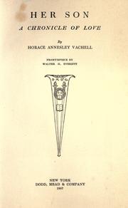 Cover of Her son by Horace Annesley Vachell