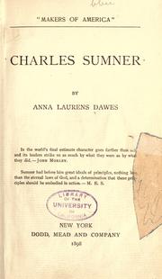 Cover of Charles Sumner by Anna Laurens Dawes