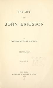 Front cover of The life of John Ericsson by William Conant Church