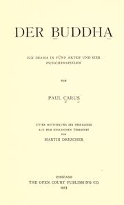Cover of The Buddha by Paul Carus