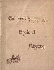 Front cover of California's chain of missions by Carrie B. Rice