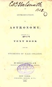 Cover of An introduction to astronomy by Denison Olmsted