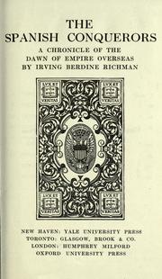 Front cover of The Spanish conquerors by Irving Berdine Richman