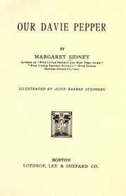 Cover of Our Davie Pepper by Margaret Sidney