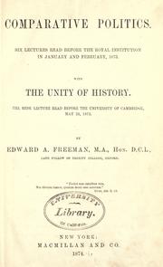 Cover of Comparative politics by Edward Augustus Freeman