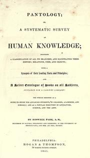 Cover of Pantology by Park, Roswell
