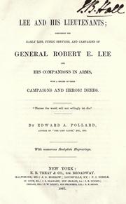 Front cover of Lee ad his lieutenants by Edward Alfred Pollard