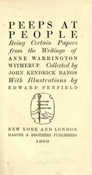Cover of Peeps at people by John Kendrick Bangs