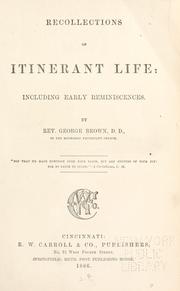Front cover of Recollections of itinerant life by George Brown