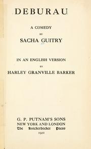 Cover of Deburau, a comedy by Sacha Guitry