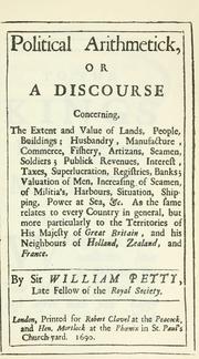 Front cover of Political arithmetick by Petty, William Sir
