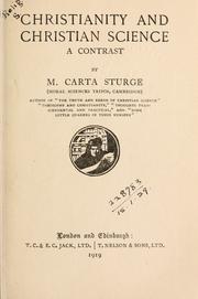 Front cover of Christianity and Christian Science by M. Carta Sturge