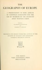 Front cover of The geography of Europe by National Research Council (U.S.). Division of Geology and Geography.