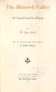 Cover of The Mohawk Valley by W. Max Reid
