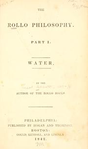 Cover of Rollo's philosophy by Jacob Abbott