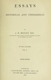 Front cover of Essays, historical and theological by J. B. Mozley