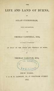 Front cover of The life and land of Burns by Allan Cunningham
