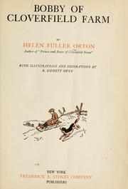 Cover of Bobby of Cloverfield farm by Helen Fuller Orton