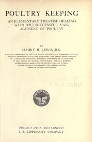 Front cover of Poultry keeping by Harry Reynolds Lewis