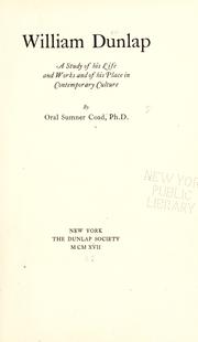 Cover of William Dunlap by Oral Sumner Coad