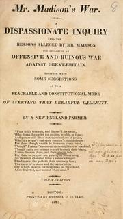 Cover of Mr. Madison's war by Lowell, John