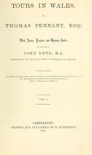 Front cover of A tour in Wales, 1773 by Thomas Pennant
