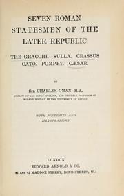 Front cover of Seven Roman statesmen of the later republic by Charles William Chadwick Oman