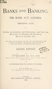 Front cover of Banks and banking by J. J. MacLaren