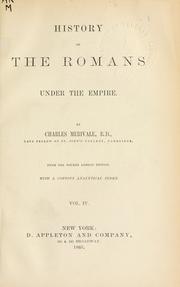 Cover of History of the Romans under the empire by Charles Merivale