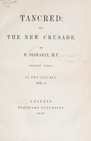 Cover of Tancred by Benjamin Disraeli