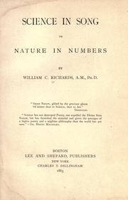Cover of Science in song, or, Nature in numbers by William Carey Richards