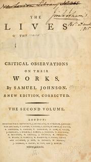 Front cover of The lives of the most eminent English poets by Samuel Johnson