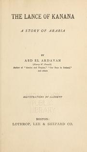 Front cover of The lance of Kanana by Harry W. French