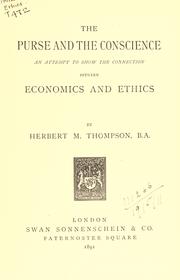 Front cover of The purse and the conscience by Herbert Metford Thompson