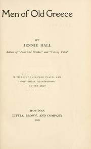 Cover of Men of Old Greece by Jennie Hall