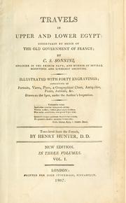 Front cover of Voyage dans la haute et basse Égypte by C. S. Sonnini