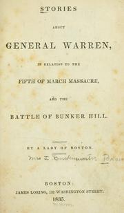 Front cover of Stories about General Warren by Rebecca Warren Brown